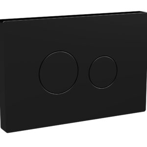 Nuie Matt Black Round Plate for Pneumatic Dual Flush MDPP02R