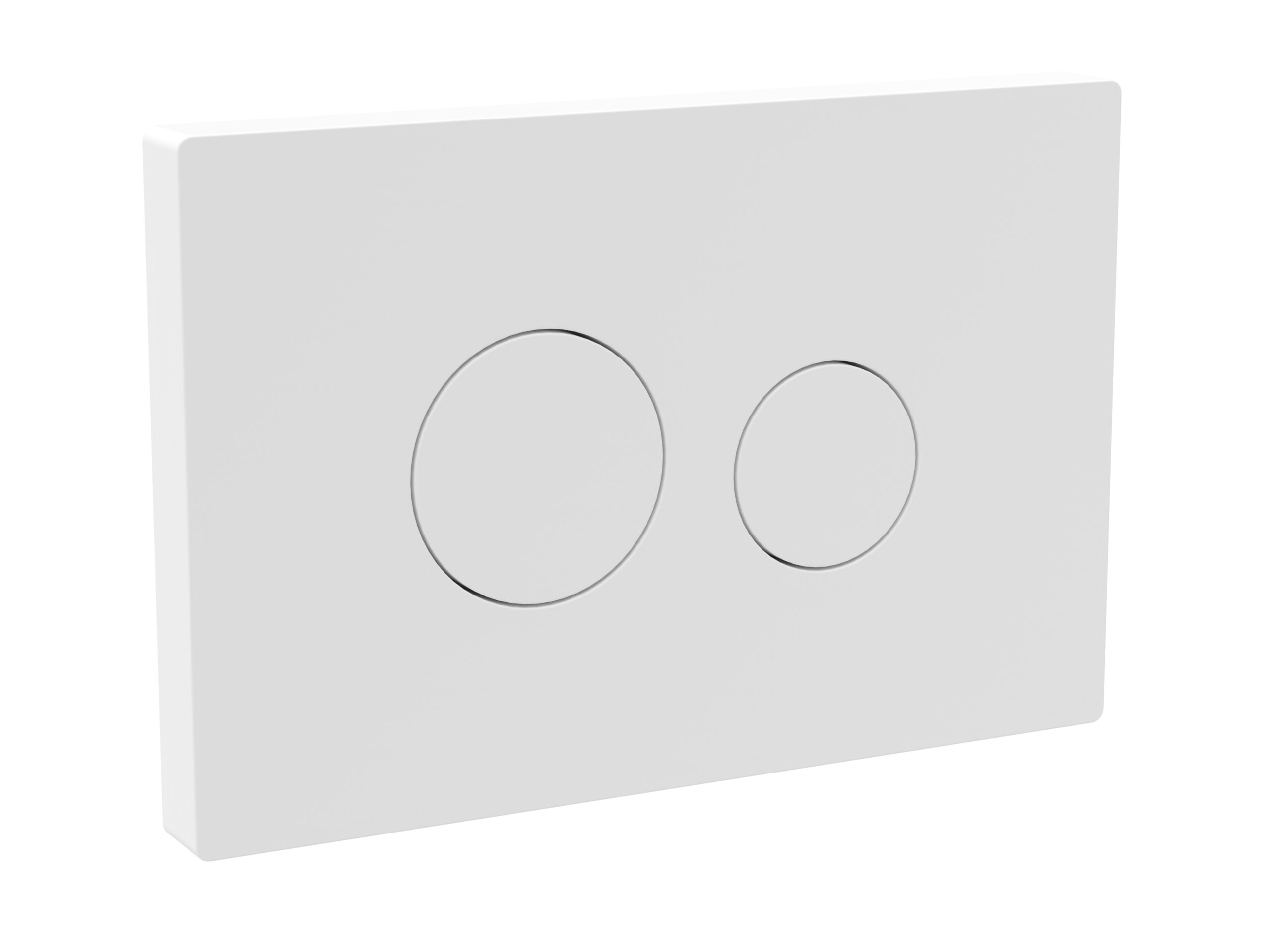 Nuie Matt White Round Plate for Pneumatic Dual Flush MDPP06R
