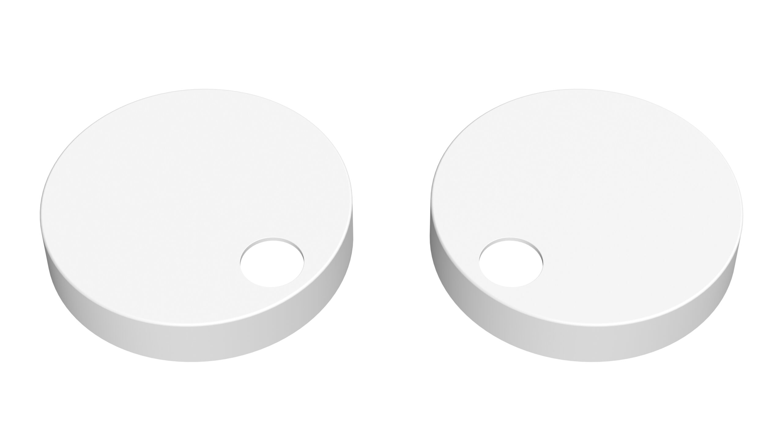Nuie Matt White Toilet Seat Cover Caps TSC102