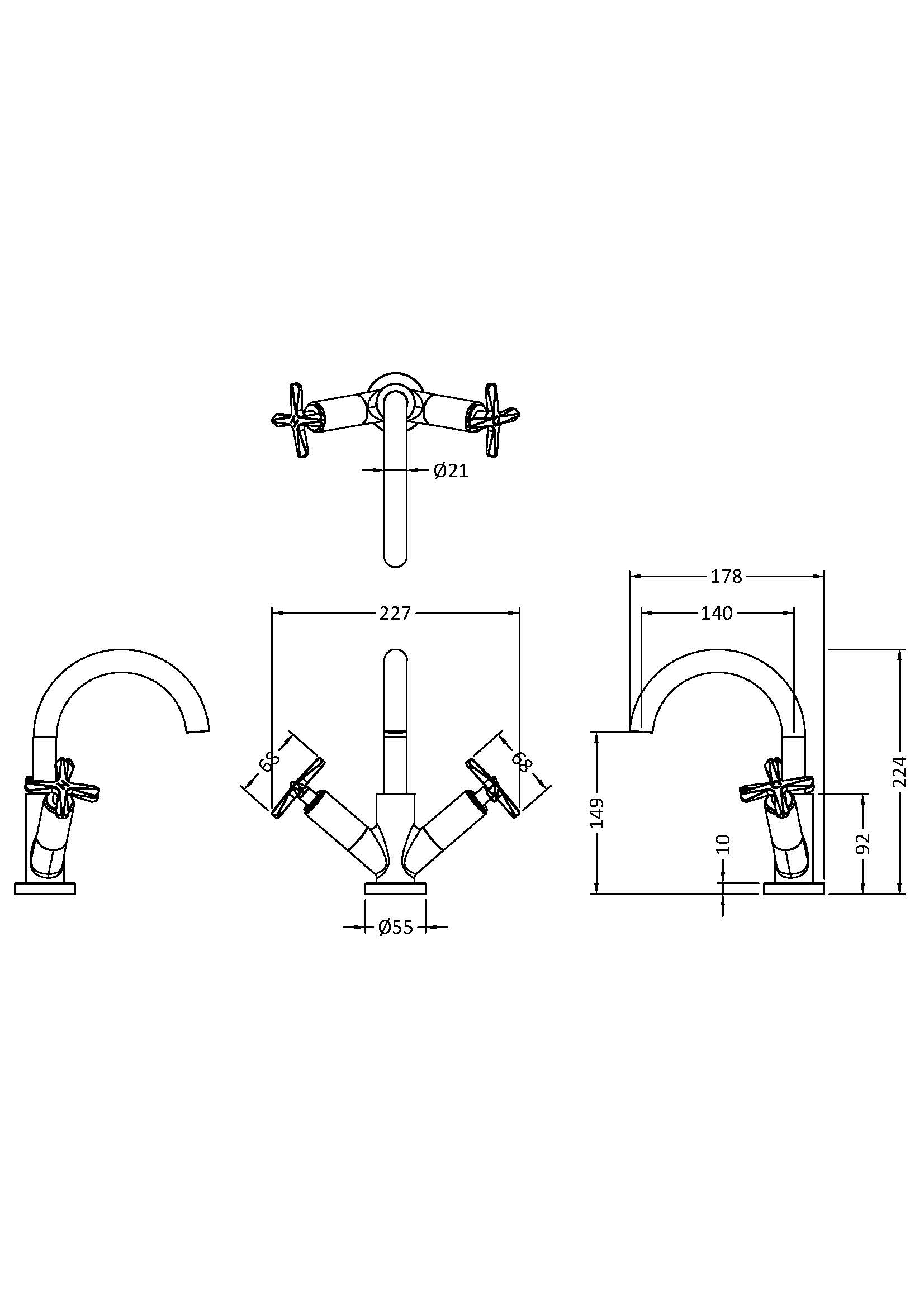 Nuie Mono Basin Mixer CLX415 - Image 4