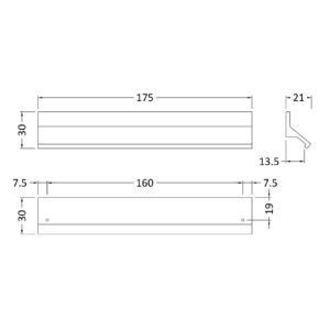 Nuie-Profile-Handle-160mm-H107-3