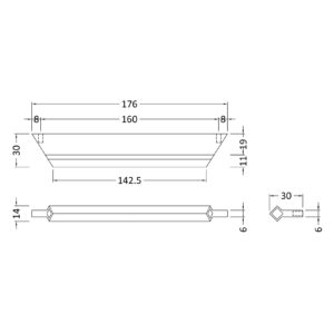 Nuie-Profile-Handle-160mm-H201-3