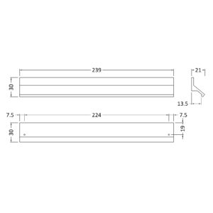 Nuie-Profile-Handle-224mm-H108-3