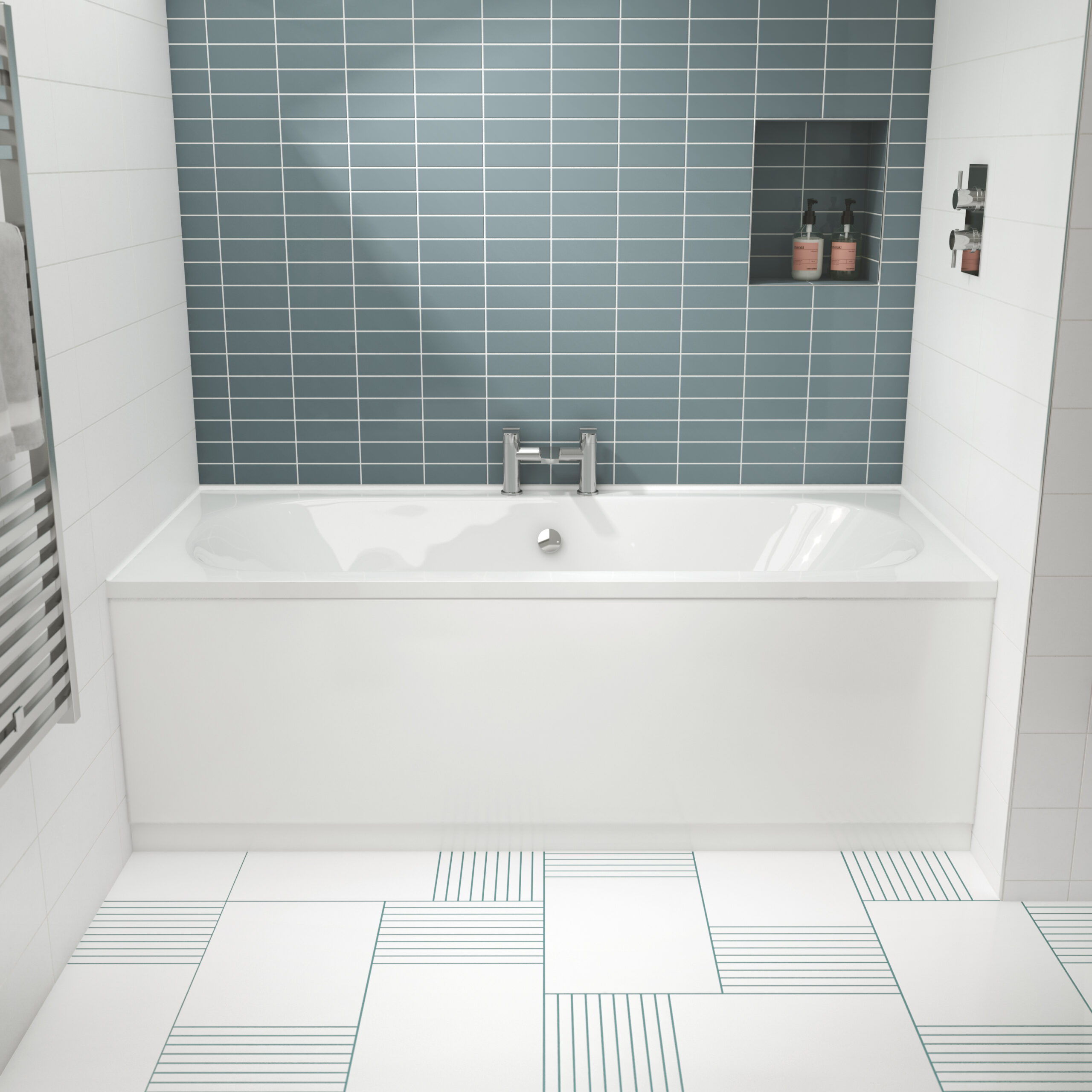 Nuie Round Double Ended Bath 1800 x 800mm NBA514 - Image 2