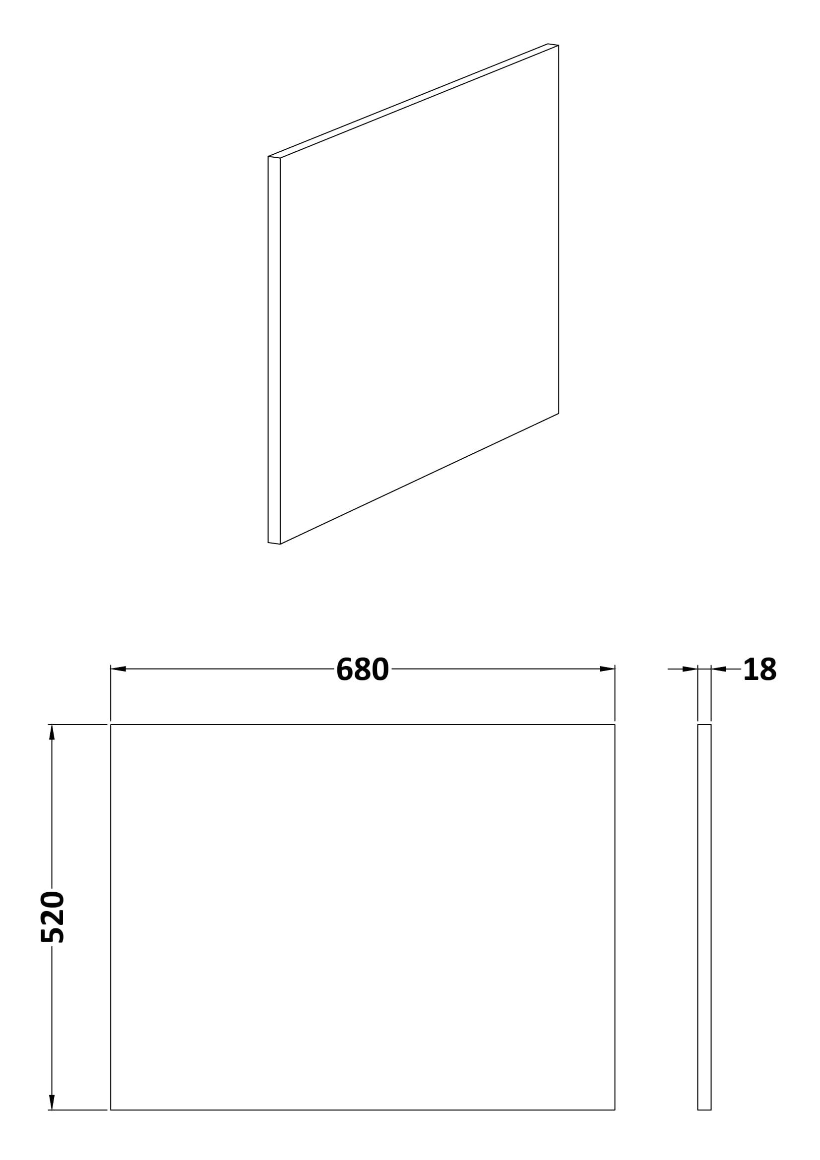 Nuie Shower Bath End Panel (700mm) MPC2631 - Image 2