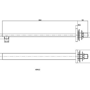 Nuie-Small-Rectangular-Shower-Arm-ARM1513-3