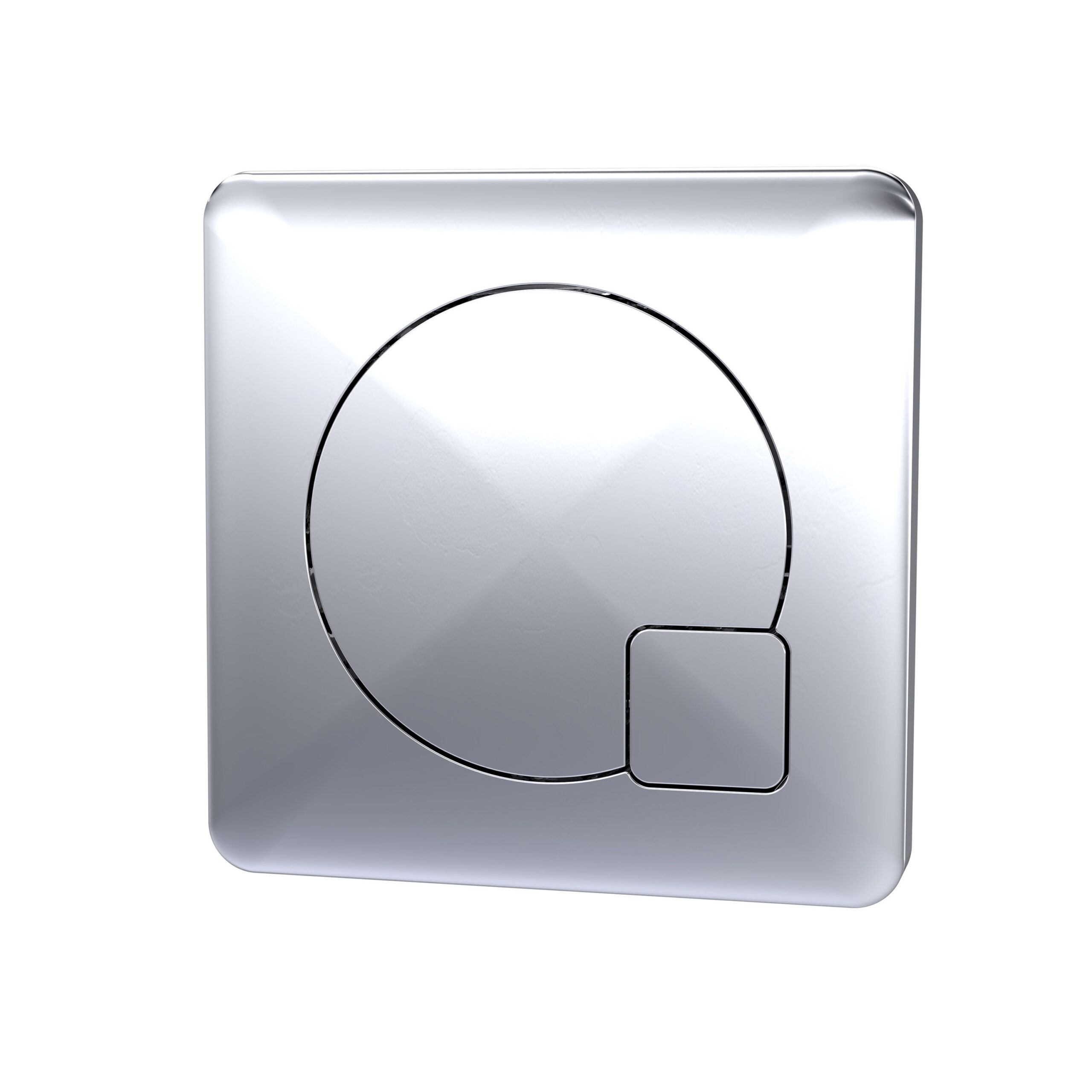 Nuie Square Dual Flush Chrome Push Button MDPB01