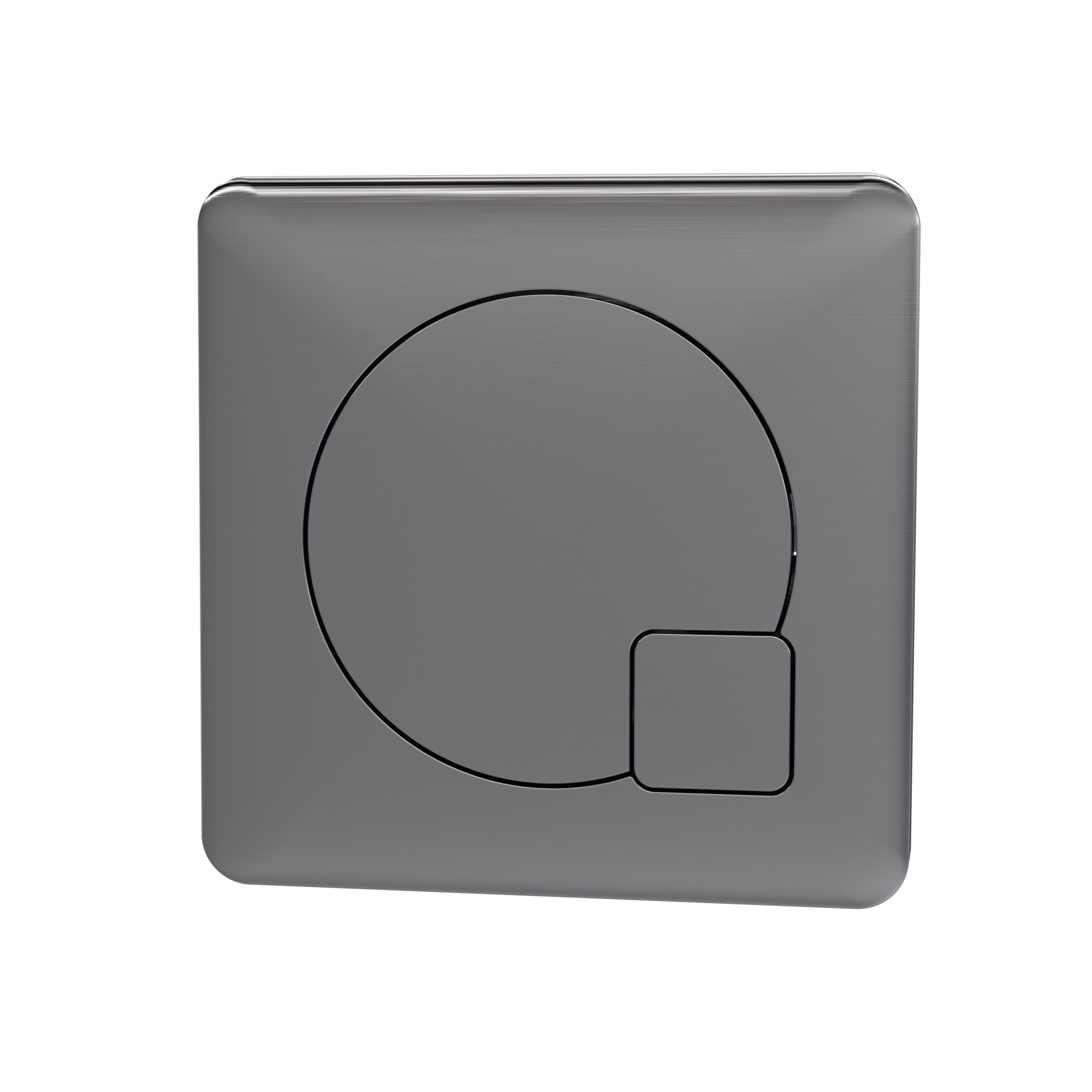 Nuie Square Dual Flush Gun Metal Push Button MDPB07