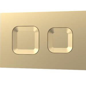 Nuie Square Dual Flush Push Button Brass XTY009PS8