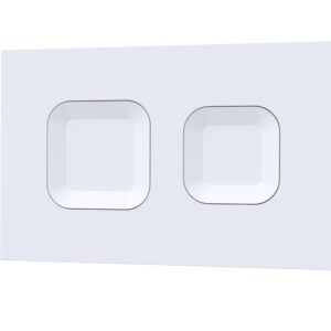 Nuie Square Dual Flush Push Button White XTY009PS1