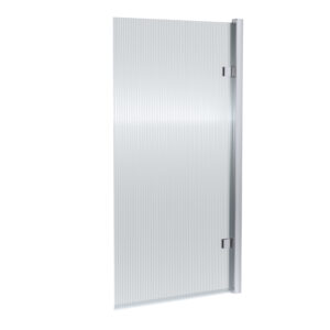 Nuie Square Hinged Fluted Bath Screen - 8mm NSSQ7FL