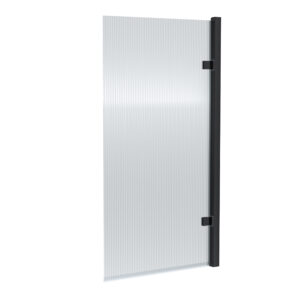 Nuie Square Hinged Fluted Bath Screen - 8mm NSSQ7FLBP