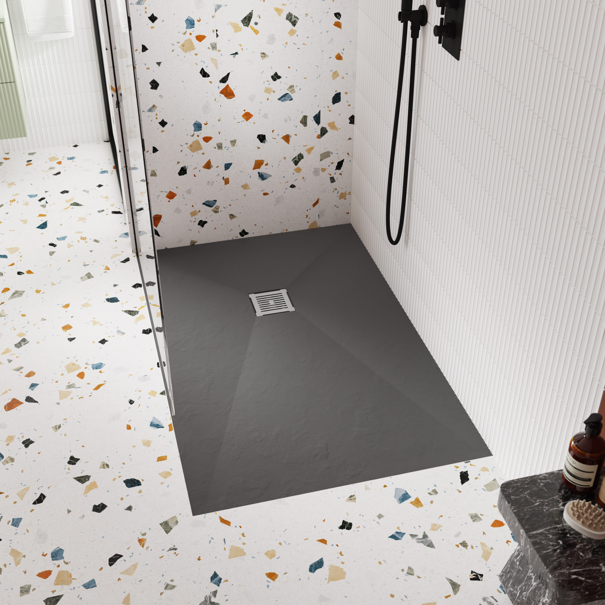Nuie Square Shower Waste Chrome Top STW007S - Image 2