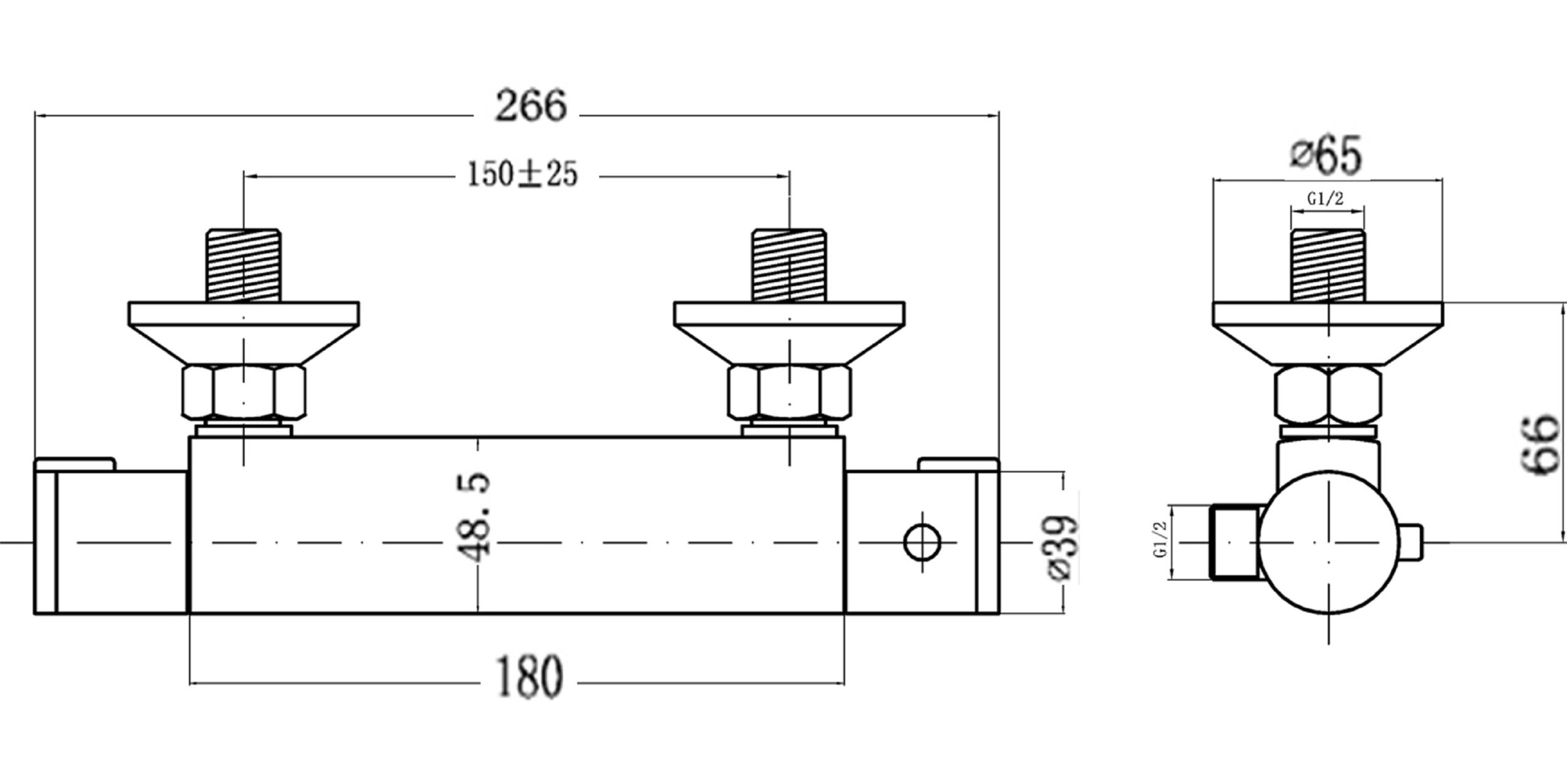 Nuie Thermostatic Bar Valve VBS001 - Image 2