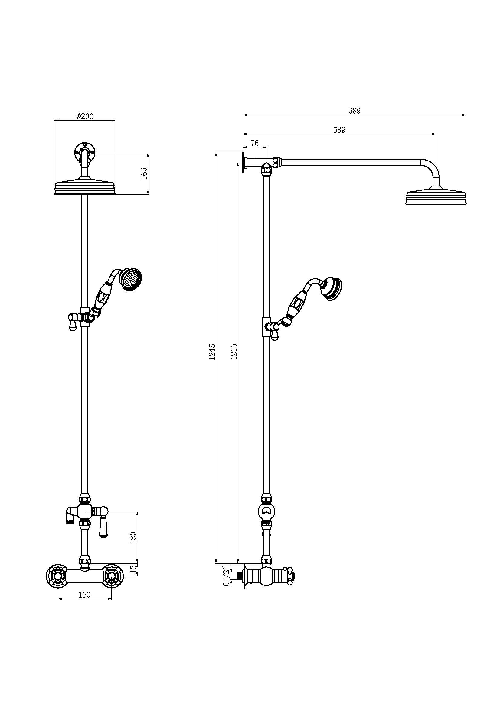 Nuie Traditional Thermostatic Shower Valve & Kit A3117 - Image 3