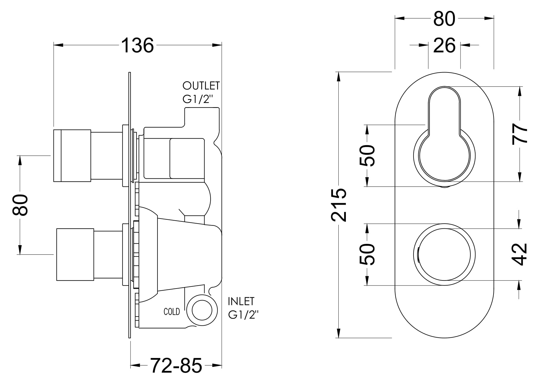 Nuie Twin Thermostatic Valve ARVTW01 - Image 3