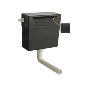 Nuie Universal Access Cistern & Black Square Flush Plate XTY6M02