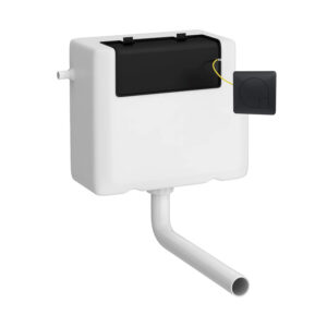 Nuie Universal Access Cistern & Black Square Flush Plate XTY8M02