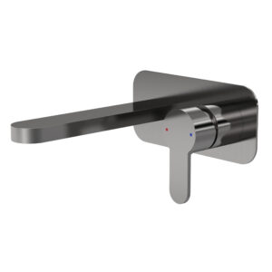 Nuie Wall Mounted 2 Tap Hole Basin Mixer With Plate ARV728