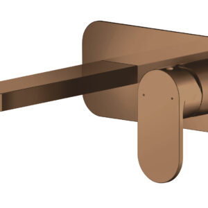 Nuie Wall Mounted 2 Tap Hole Basin Mixer With Plate BIN1528