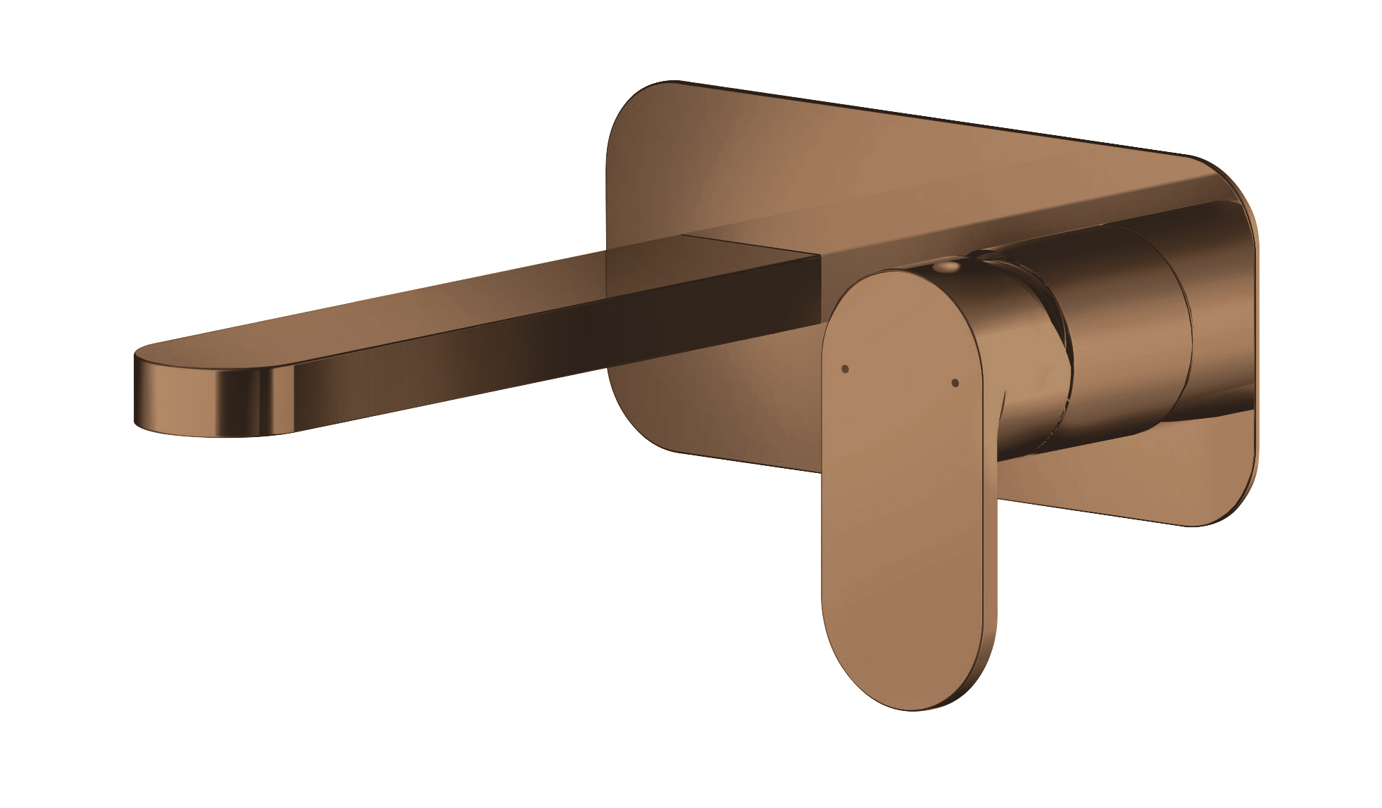 Nuie Wall Mounted 2 Tap Hole Basin Mixer With Plate BIN1528