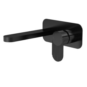 Nuie Wall Mounted 2 Tap Hole Basin Mixer With Plate BIN428F