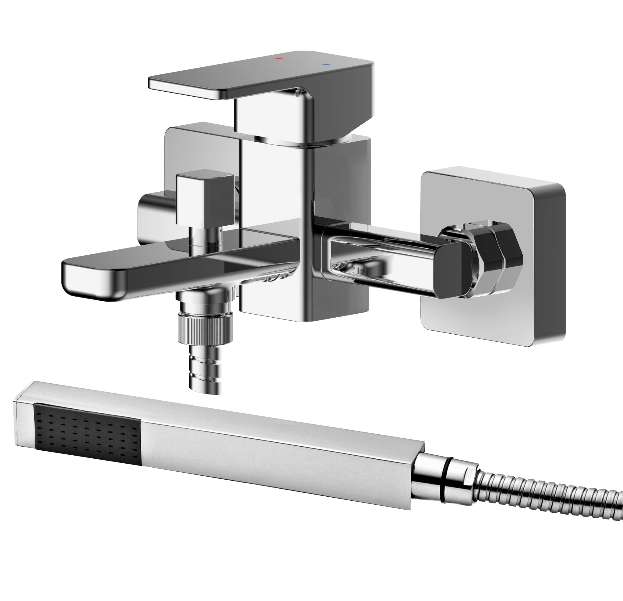 Nuie Wall Mounted Bath Shower Mixer With Kit WIN316